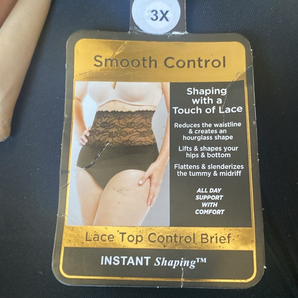 Shapermint Tummy Control High Rise Underwear Nude 3X NWT Lace Smooth - Picture 5 of 6